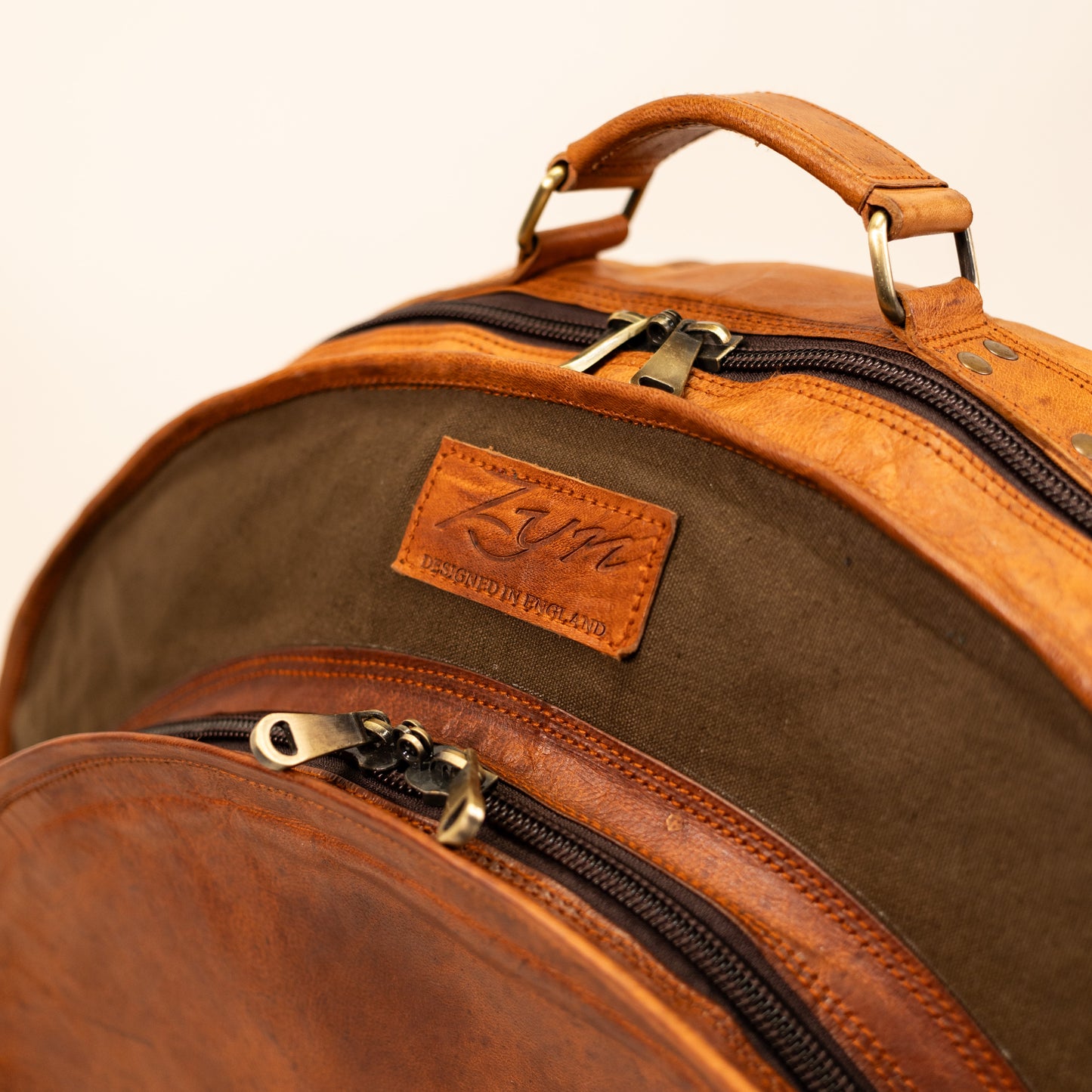 ZYN Luxury Cymbal Bag 23" Leather Canvas Cymbal Backpack/ Case