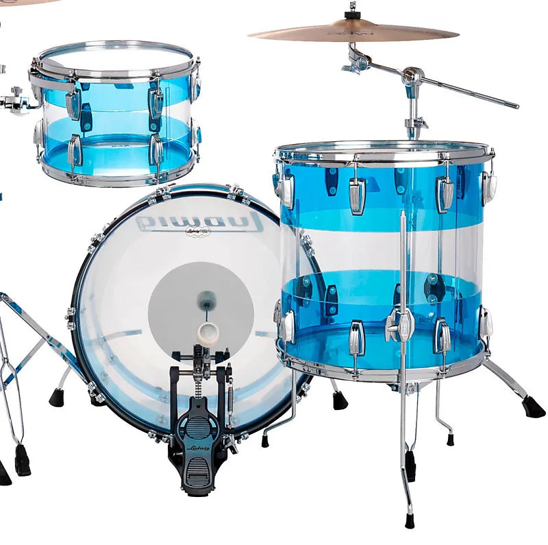 Ludwig Vistalite Fab 50th Anniversary Shell Drumkit - Blue Clear Blue
