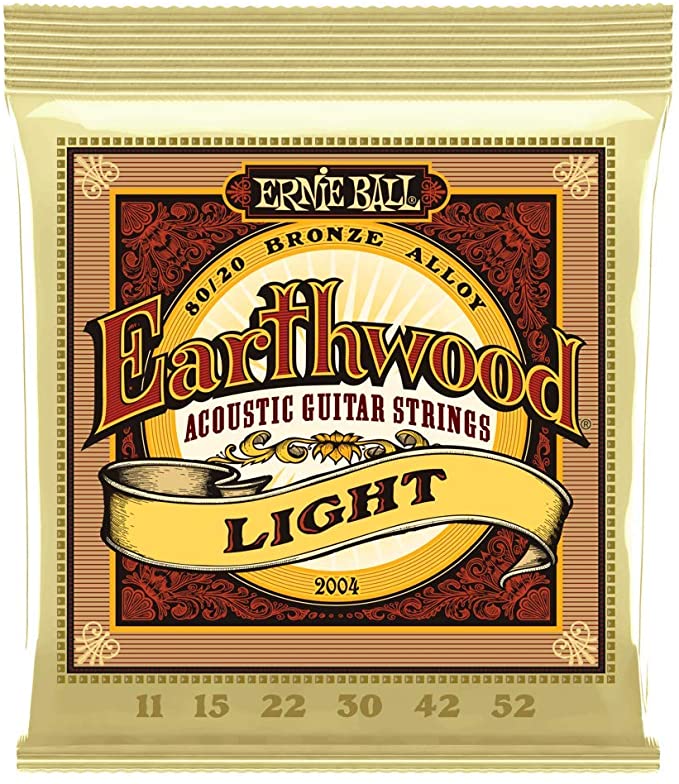 Ernie Ball Earthwood 2004 80/20 Bronze Acoustic Guitar Strings 11-52 Light
