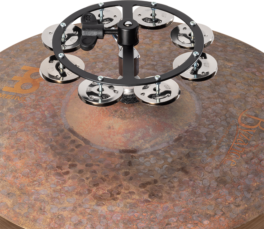 Meinl Hi-Hat Cymbal Tambourine, Single Row, Stainless Steel Jingles
