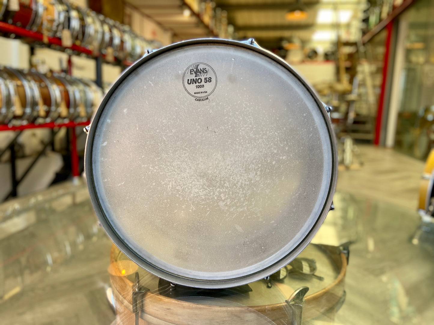 Leedy Elite Professional Model 14" x 5" Nickel Plated Brass Snare Drum - 1920's