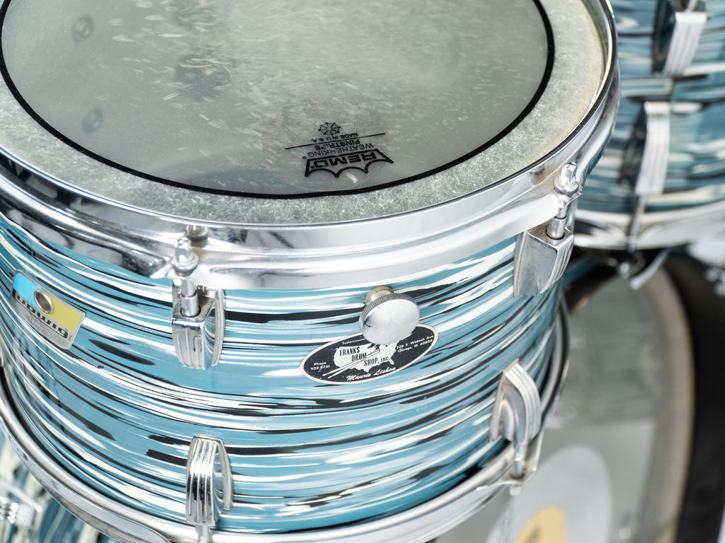 Ludwig 1976 „Big Beat / Hollywood“ 4-teiliges Set in „Bowling Ball“ Blue Oyster