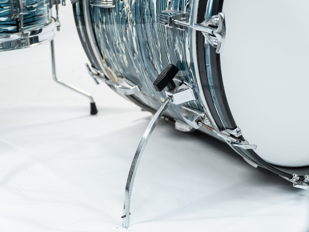 Ludwig 1976 „Big Beat / Hollywood“ 4-teiliges Set in „Bowling Ball“ Blue Oyster