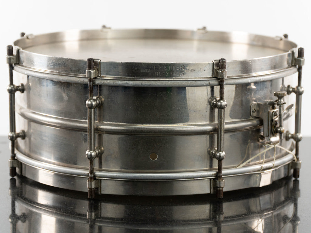 Premier Mayfair 5x14" Tube Lug Messing-Snare aus den 1930er Jahren
