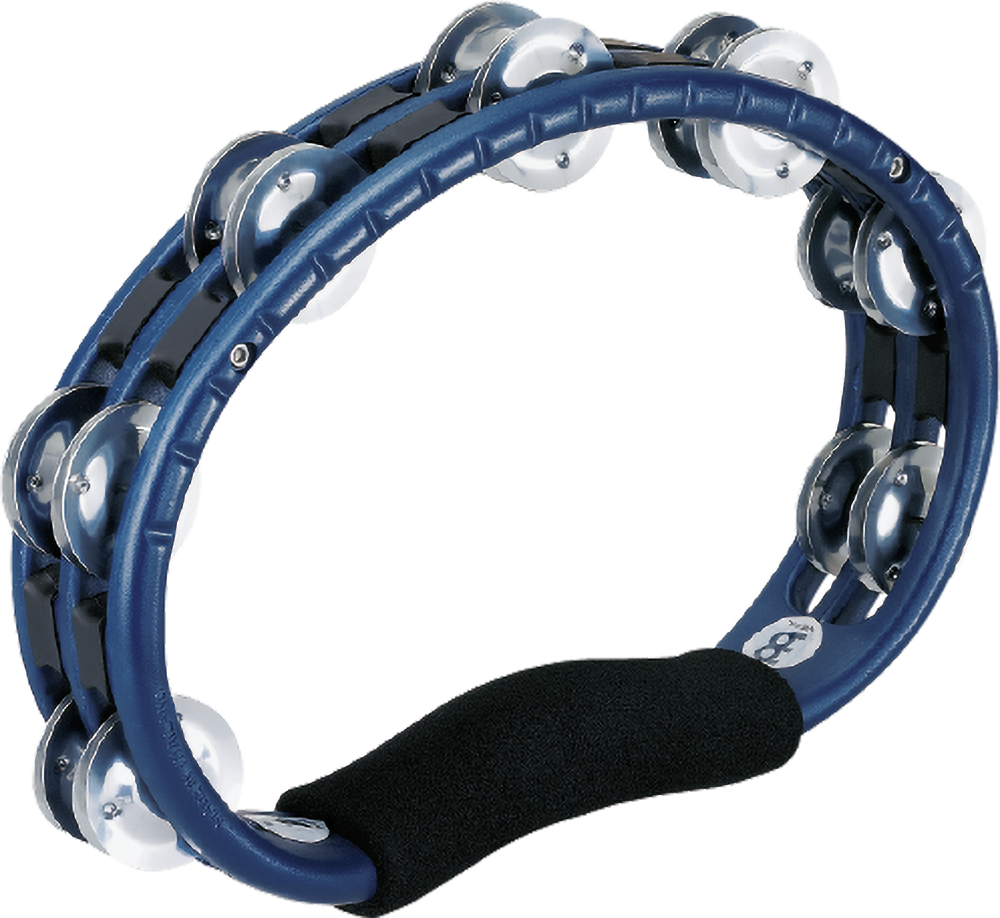Meinl Hand Held ABS Tambourine, Double Row Aluminium Jingles, Blue