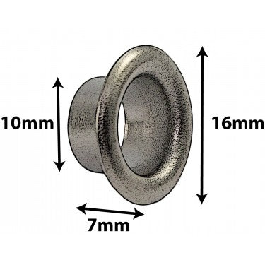 SD 7mm Air Vent Grommet Chrome