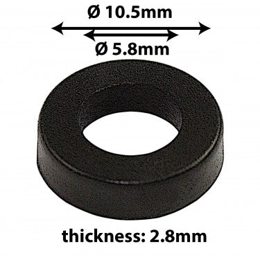 SD Nylon Washer for Tension Rods - BLACK (X20) - CB-B