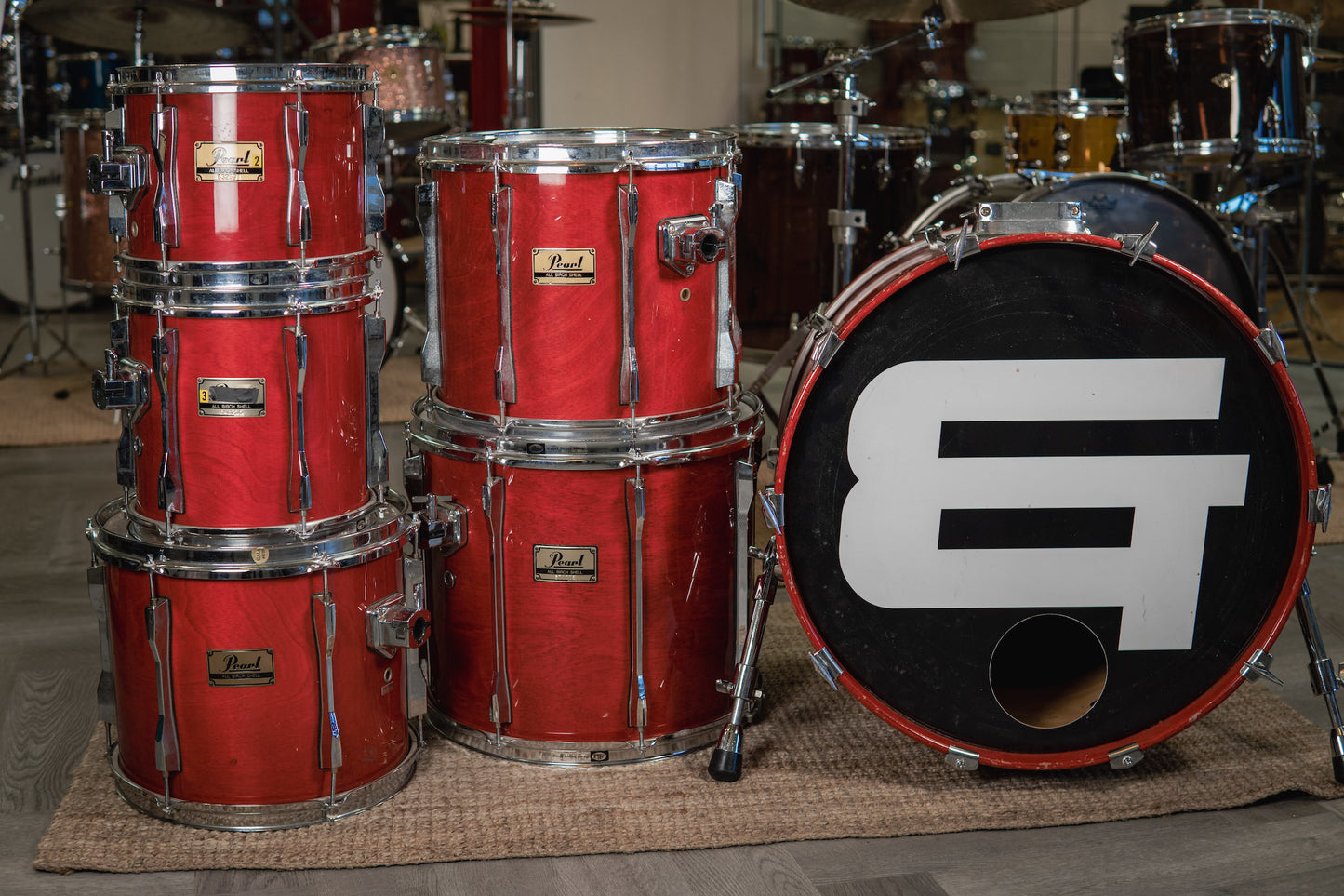 Pearl BLX Birch Drum Kit In Sequoia Red