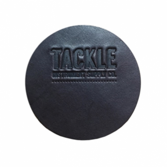 Tackle 3,5" Bass Drum Beater Patch aus schwarzem Leder – LBDB