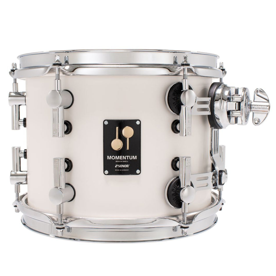 SONOR | Momentum | Maple Series | 10x7.75" | Satin Pure White Matte Lacquer | Rack Tom Drum