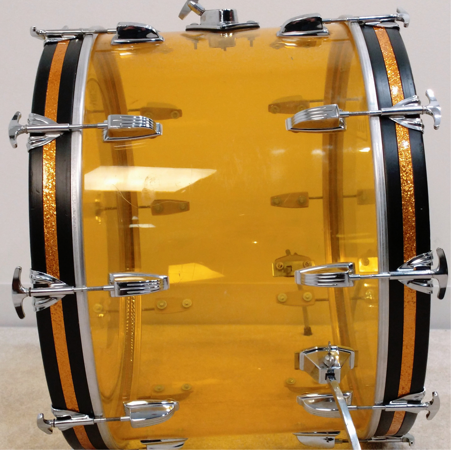 Ludwig Vintage Vistalite Drum Kit in Yellow 1970's 12 13 16 22 14x5.5 - Belonged to The Ludwig Family.