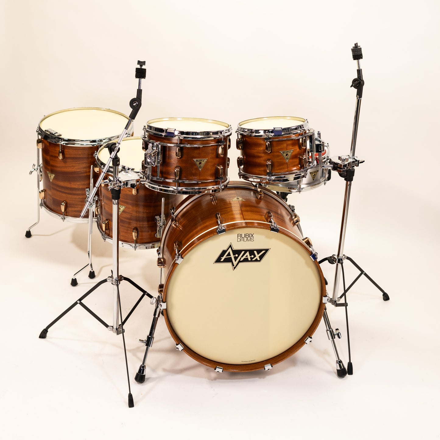 AJAX Drums Custom Mahogany Drum Kit. 10x8 12x8 14x14 16x16 22x14
