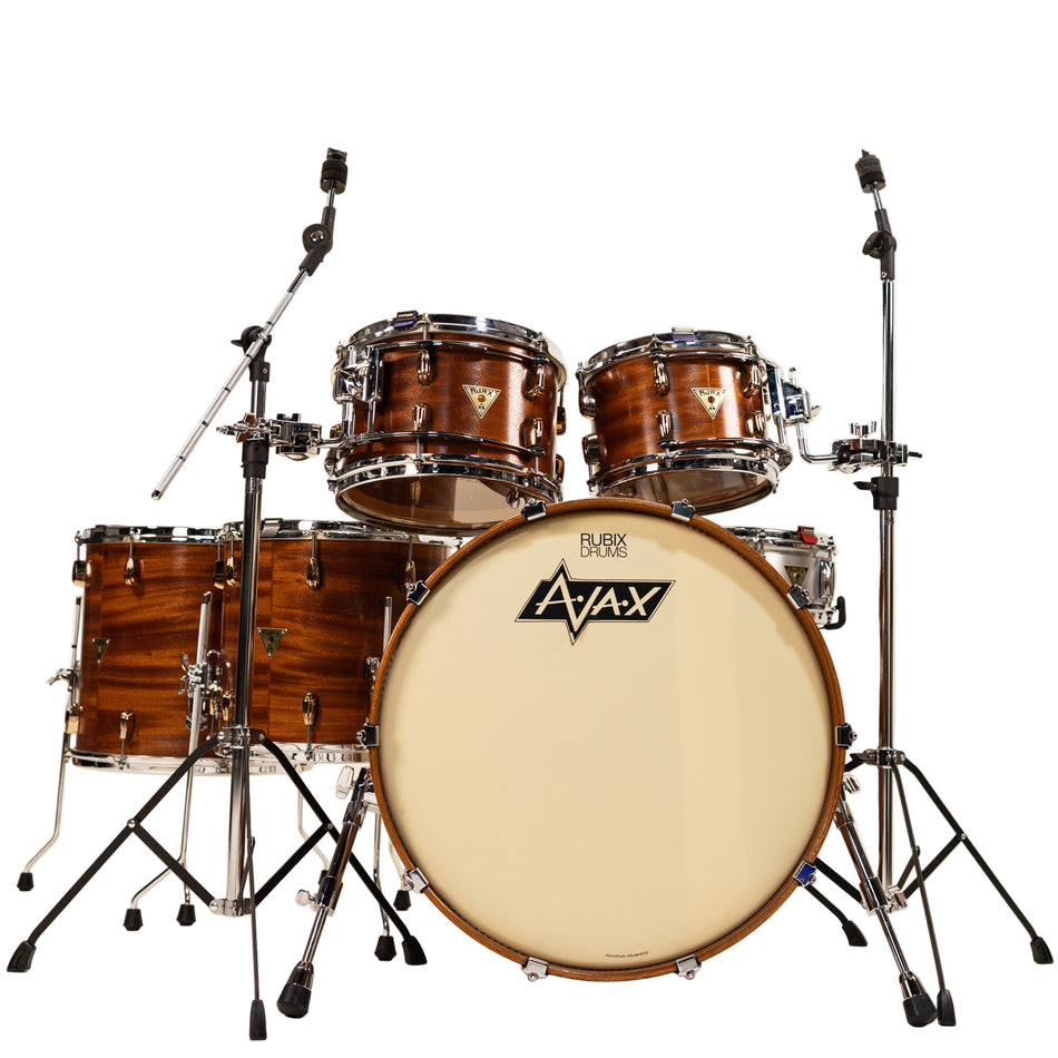 AJAX Drums Custom Mahogany Drum Kit. 10x8 12x8 14x14 16x16 22x14