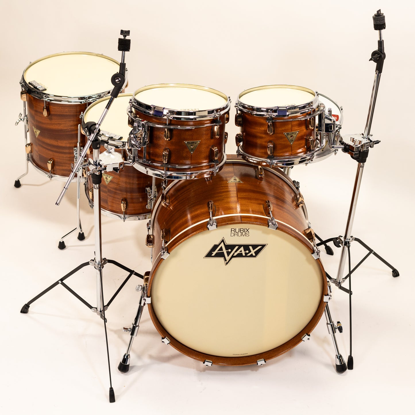AJAX Drums Custom Mahogany Drum Kit. 10x8 12x8 14x14 16x16 22x14
