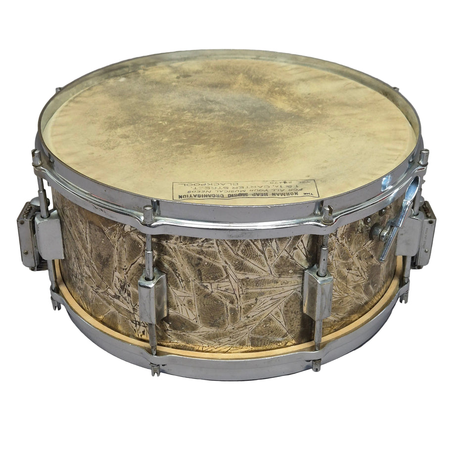 VINTAGE CARLTON 1930s WOOD SHELL SNARE DRUM