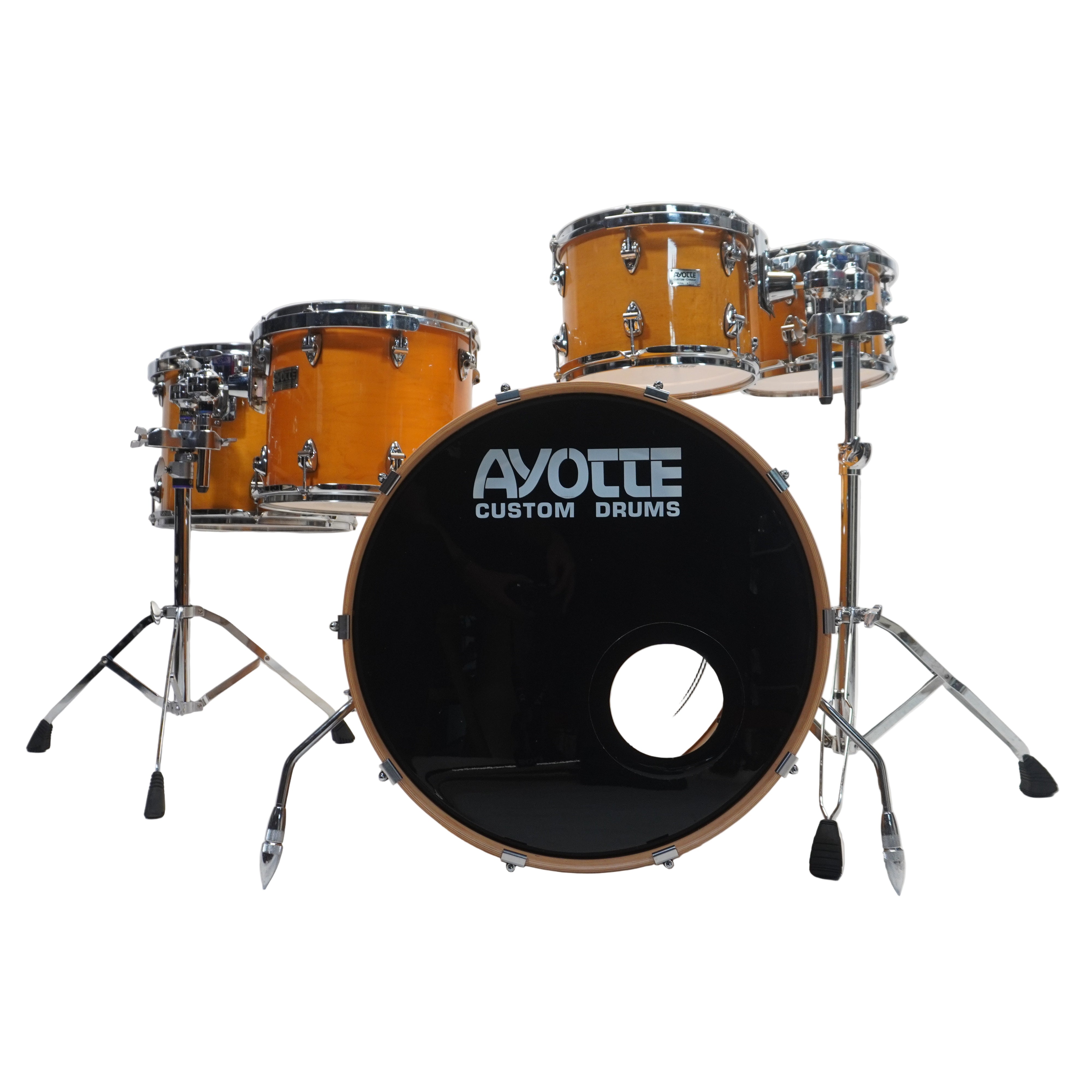 AYOTTE MAPLE 5-PIECE SHELL PACK - HONEY MAPLE LACQUER 22/10/12/14/15 ...