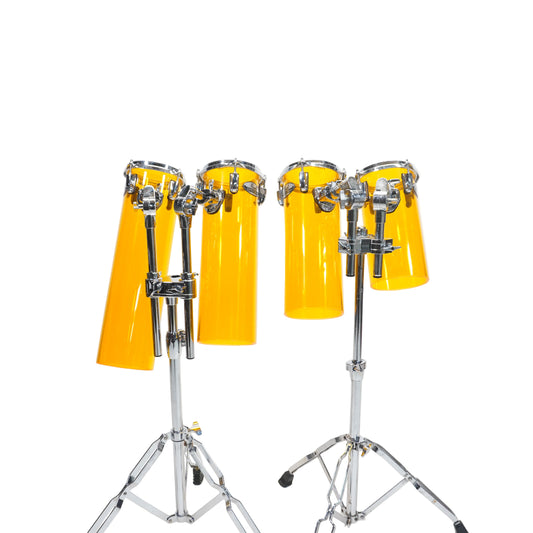 Pearl Crystal Beat Rocket Tom Set In Tangerine Glass