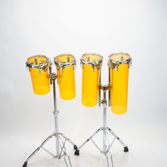Pearl Crystal Beat Rocket Tom Set In Tangerine Glass