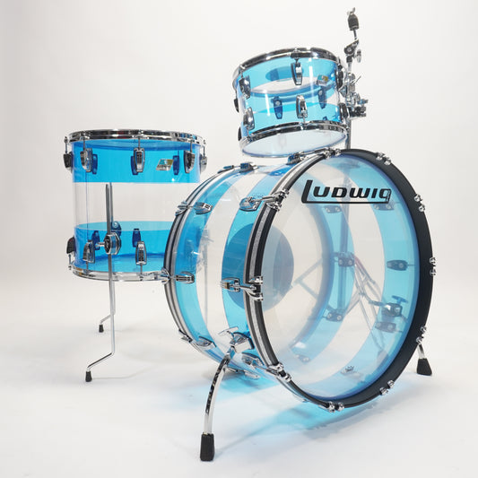 Ludwig Vistalite Fab 50th Anniversary Shell Drumkit - Blue Clear Blue