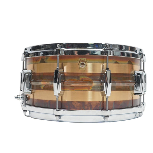 Ludwig Raw Bronze Striped 14 x 6.5''  Snare Drum