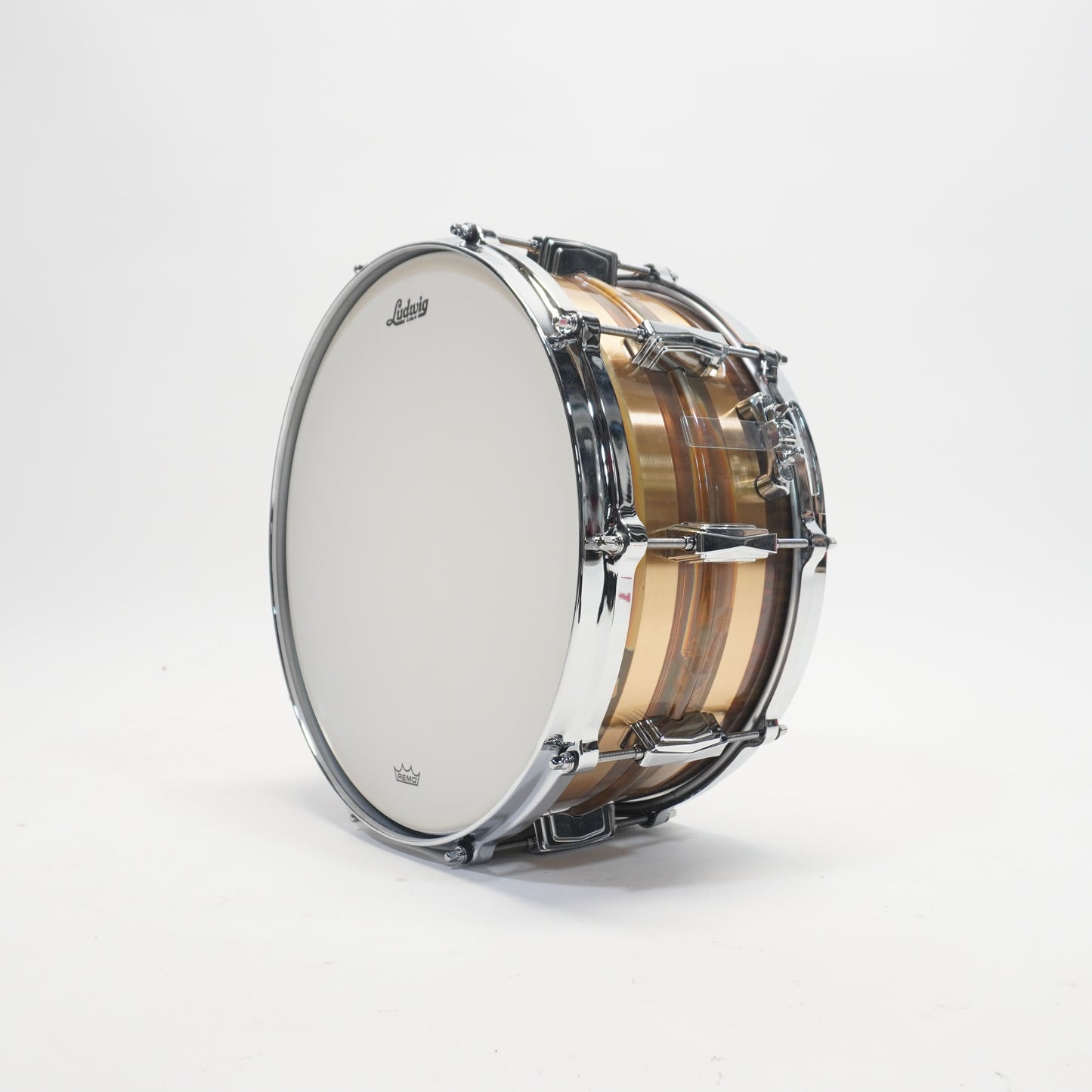 Ludwig Raw Bronze Striped 14 x 6.5''  Snare Drum