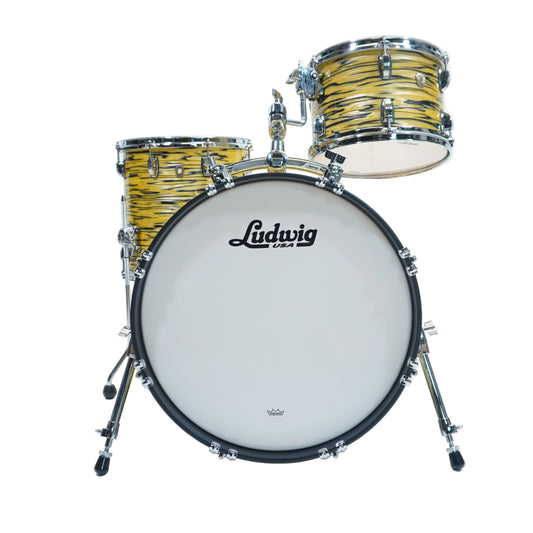 Ludwig Classic Maple "Downbeat" Drum Kit Shell Pack 20/12/14 In Lemon Oyster