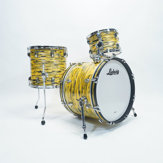Ludwig Classic Maple "Downbeat" Drum Kit Shell Pack 20/12/14 In Lemon Oyster