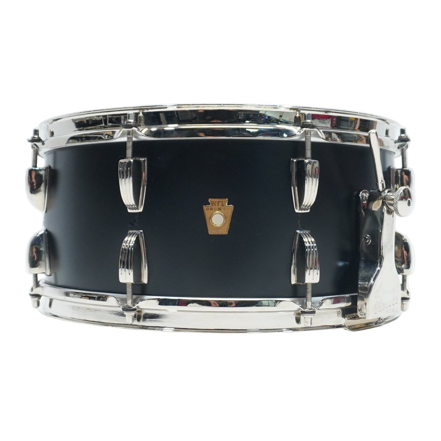 WFL 14"x 6.5" SNARE DRUM 1950s BLACK FINISH