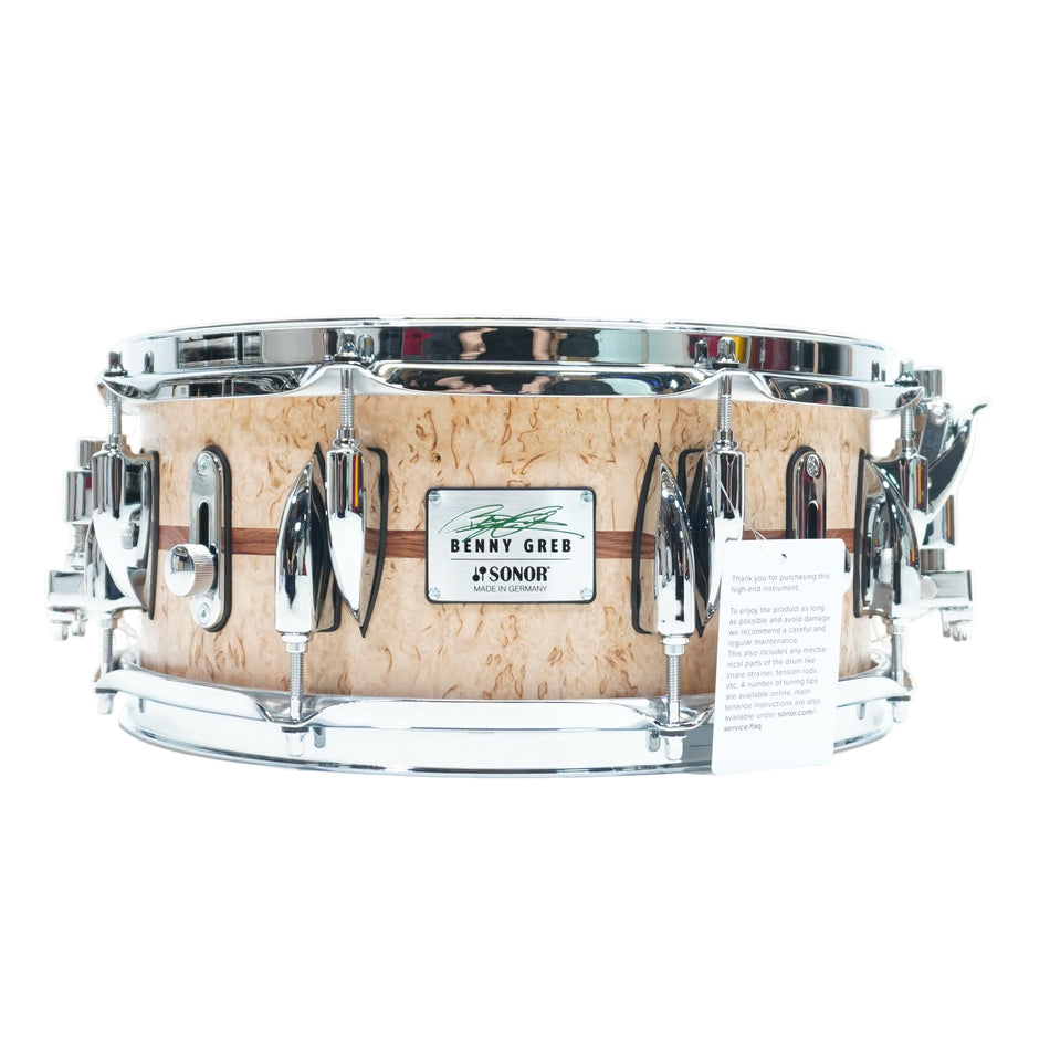 Sonor - Benny Greb Signature Snare Drum 13" x 5.75" In Scandinavian Birch with Bubinga Inlay Semi-Gloss Finish