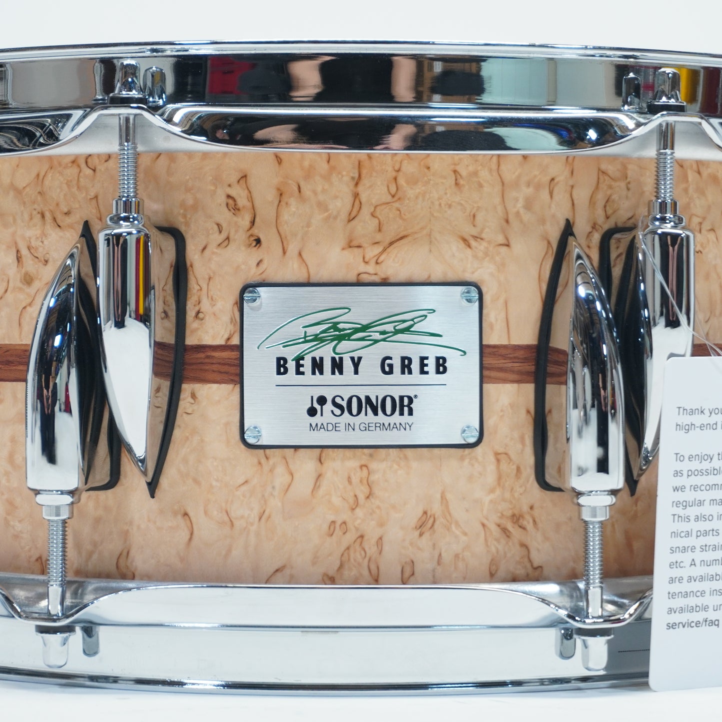 Sonor - Benny Greb Signature Snare Drum 13" x 5.75" In Scandinavian Birch with Bubinga Inlay Semi-Gloss Finish