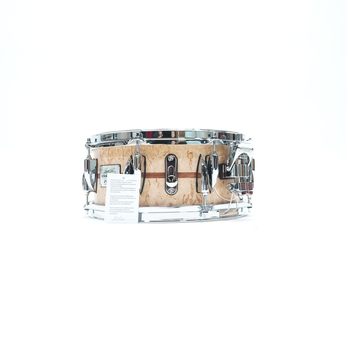 Sonor - Benny Greb Signature Snare Drum 13" x 5.75" In Scandinavian Birch with Bubinga Inlay Semi-Gloss Finish