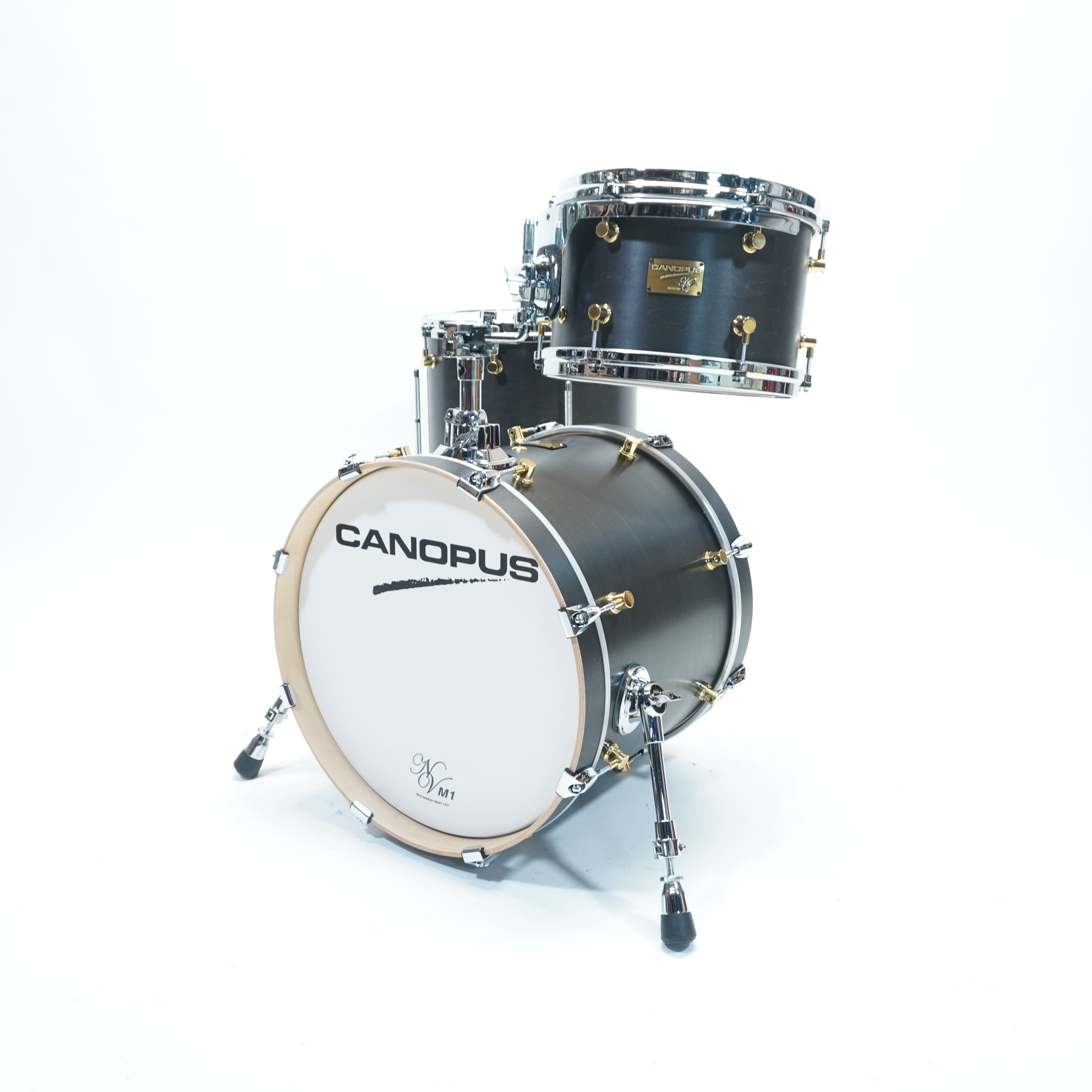 Canopus - Neo Vintage M1 Drum Kit in Charcoal Oil Finish - 18/12