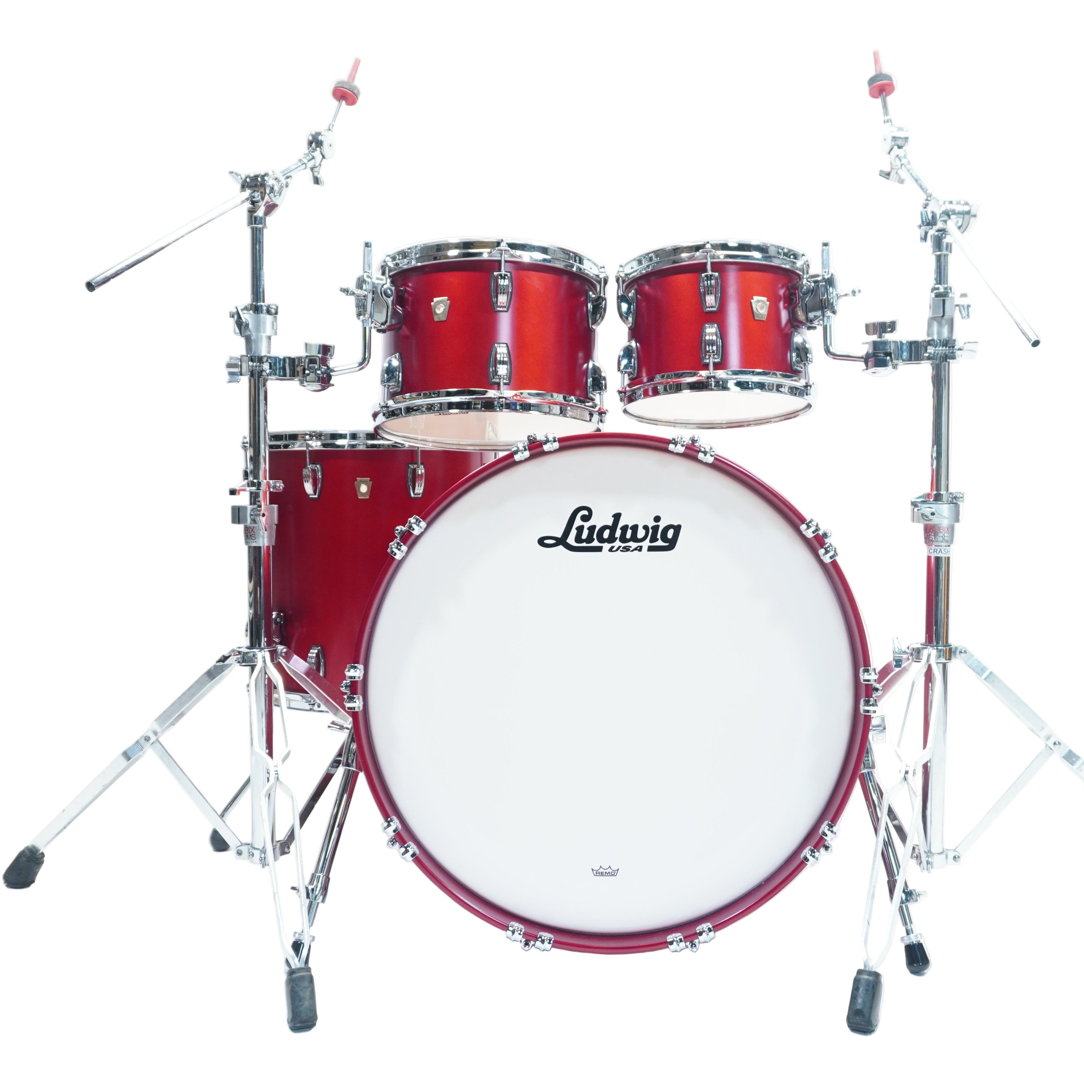 Ludwig Classic Maple 4 Piece Shell Pack In Diablo Red Finish - 22/10/1 ...