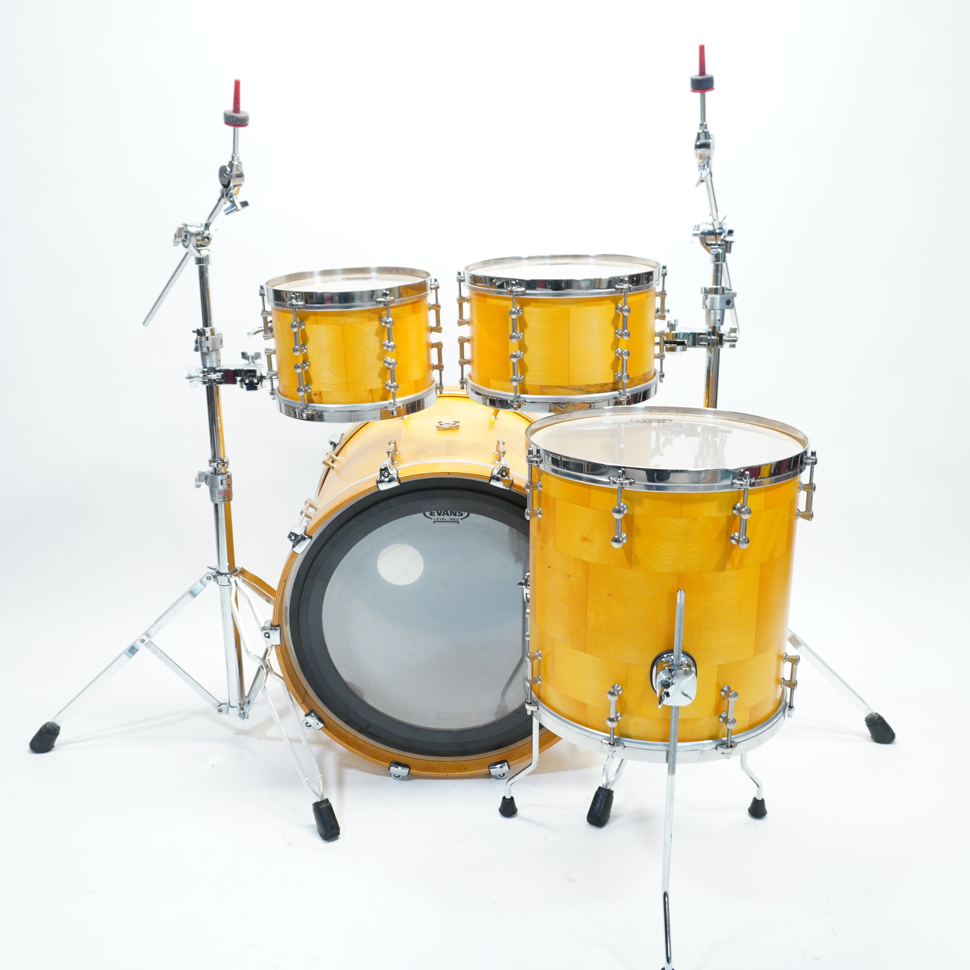 Angel Drums - Block Segmented Maple Drum Kit 22/10/12/14 – Rubix Drums