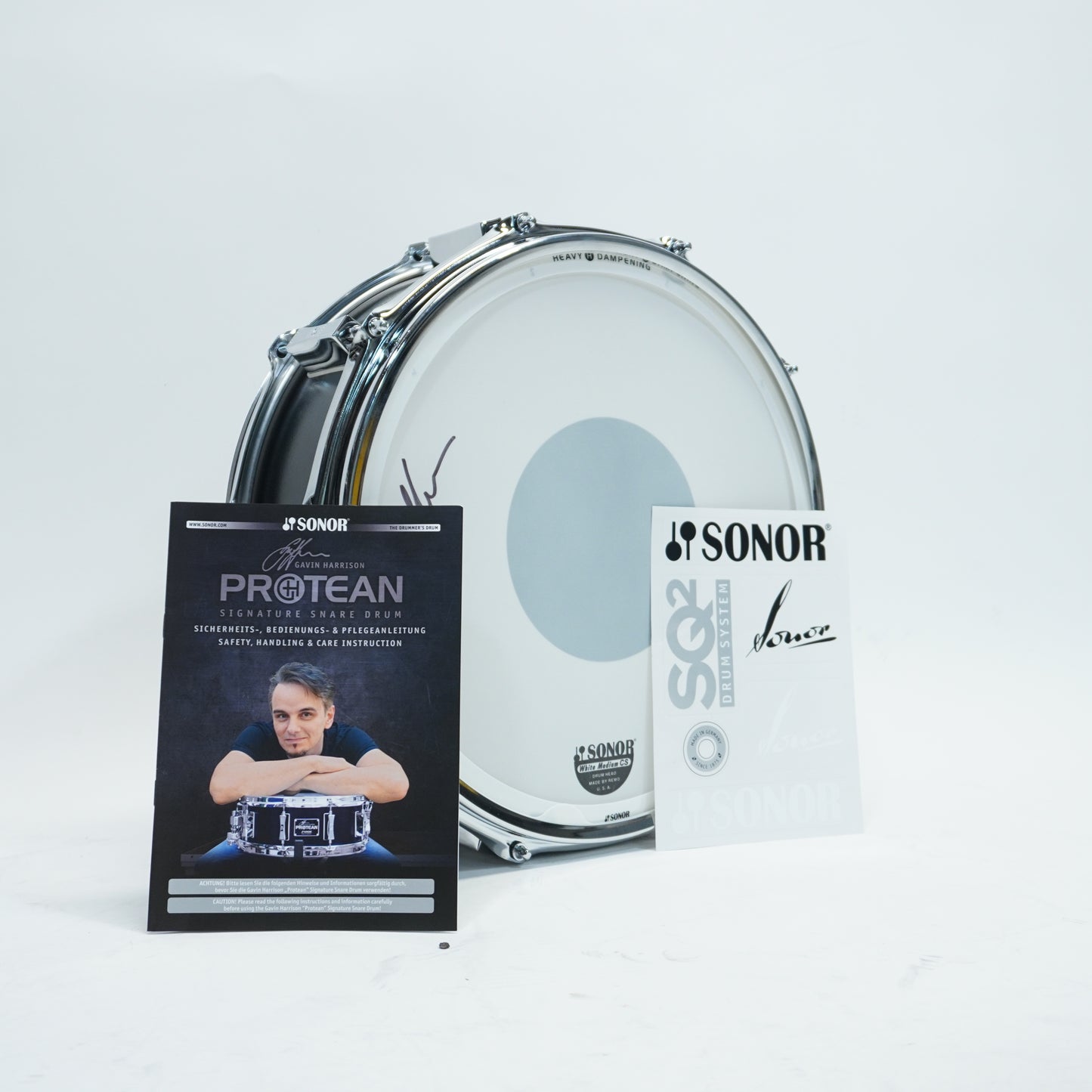 Sonor - Gavin Harrison Signature Snare Drum 14" x 5.25" Standard Edition In Matt Black Lacquer Finish