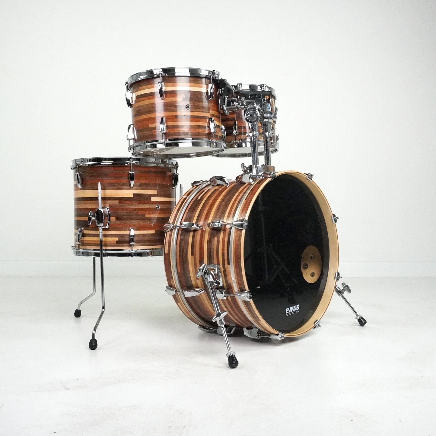 Pearl Export 4-Piece Drum Kit with Custom Bunta Ligna Wood Veneer