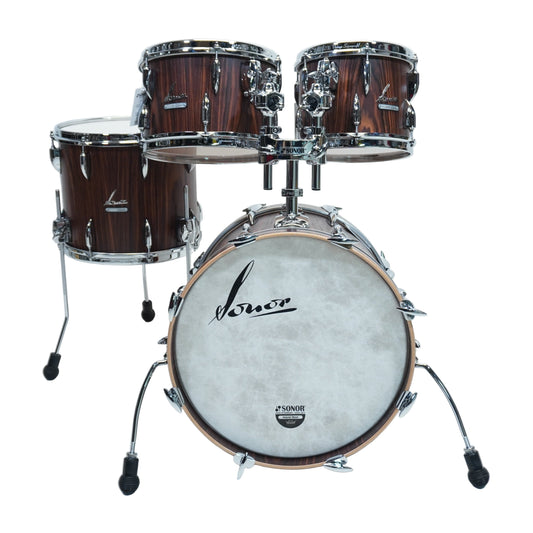 Sonor - Vintage 5 Piece Drum Kit In Rosewood Semi Gloss Finish - 18/10/12/14/14x5.75