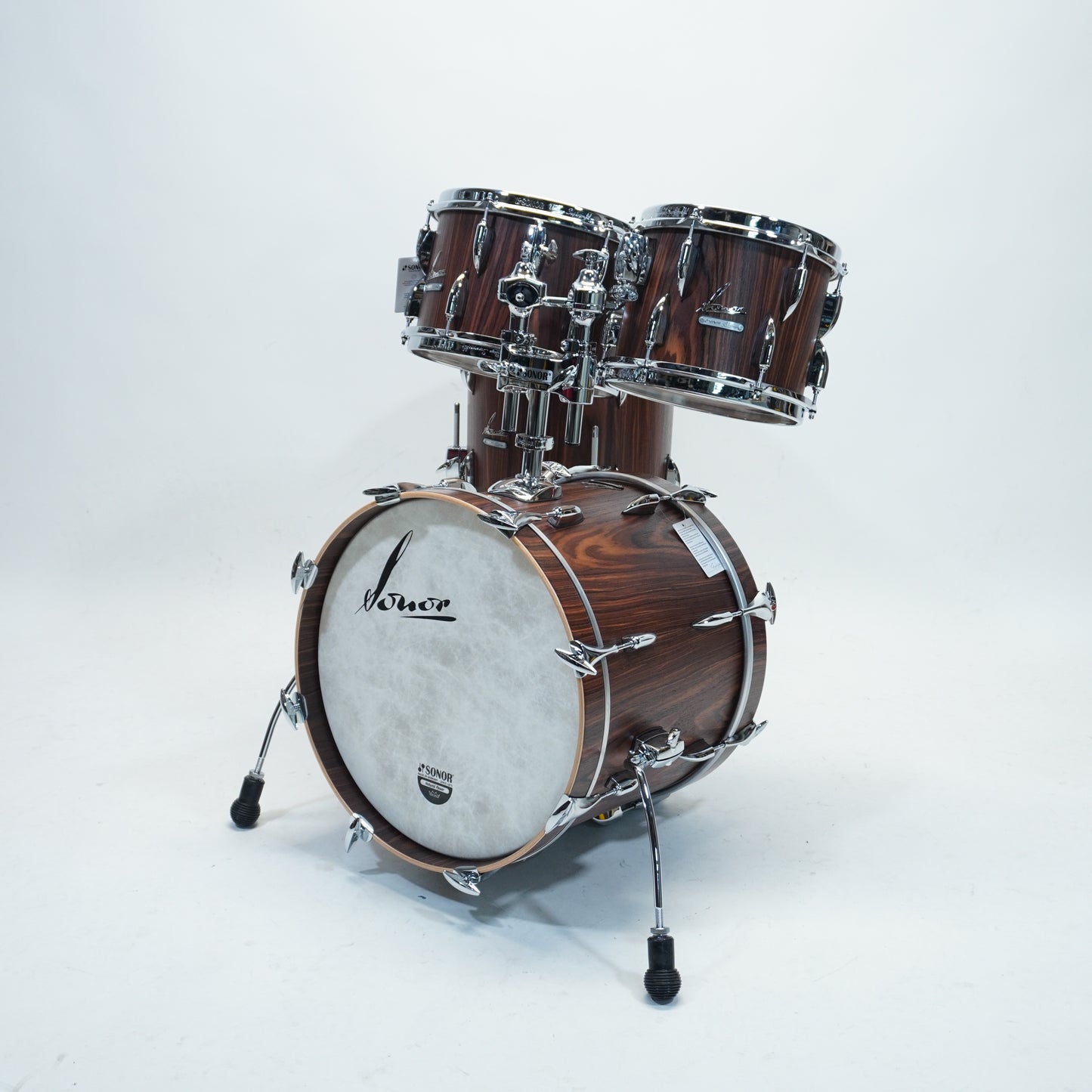 Sonor - Vintage 5 Piece Drum Kit In Rosewood Semi Gloss Finish - 18/10/12/14/14x5.75