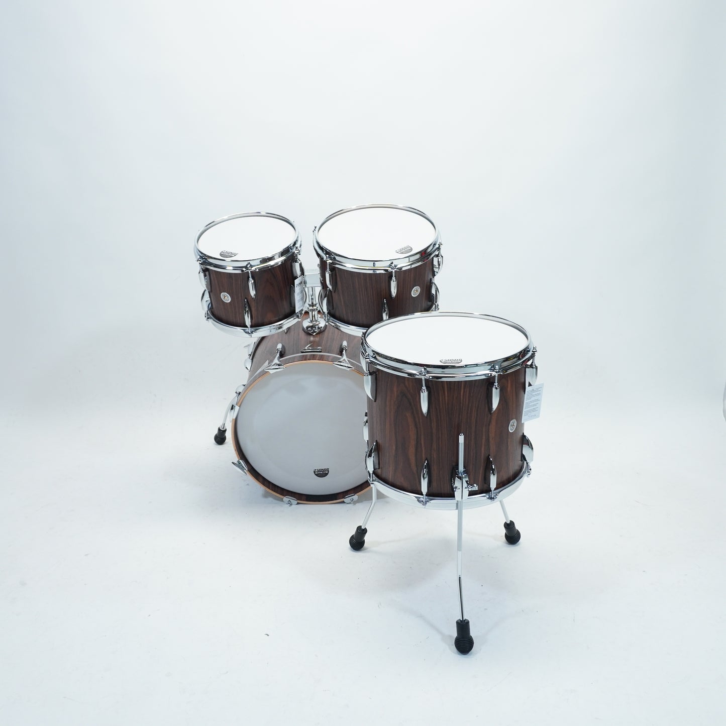 Sonor - Vintage 5 Piece Drum Kit In Rosewood Semi Gloss Finish - 18/10/12/14/14x5.75