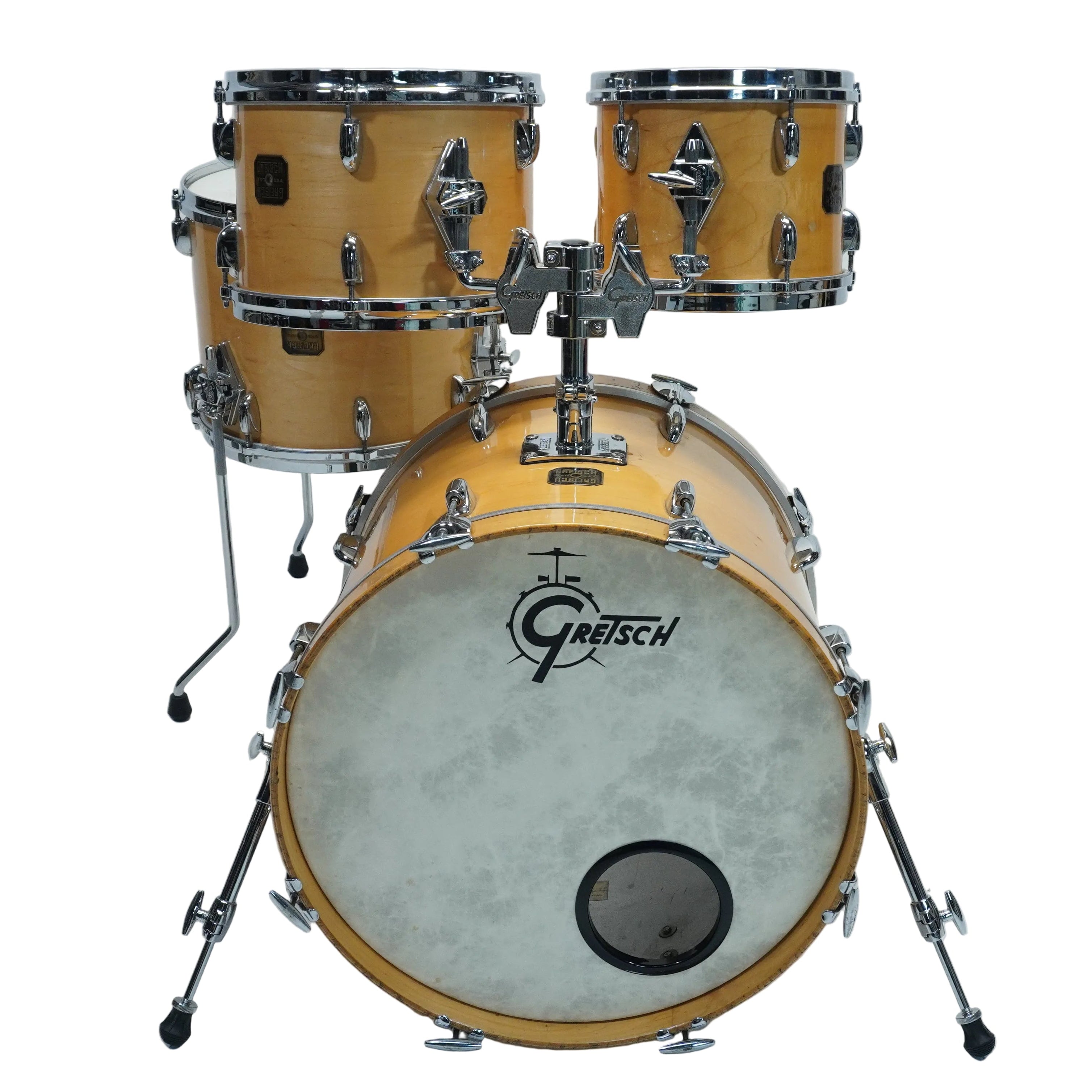 GRETSCH USA 4-PIECE SHELL SET IN NATURAL MAPLE – Rubix Drums