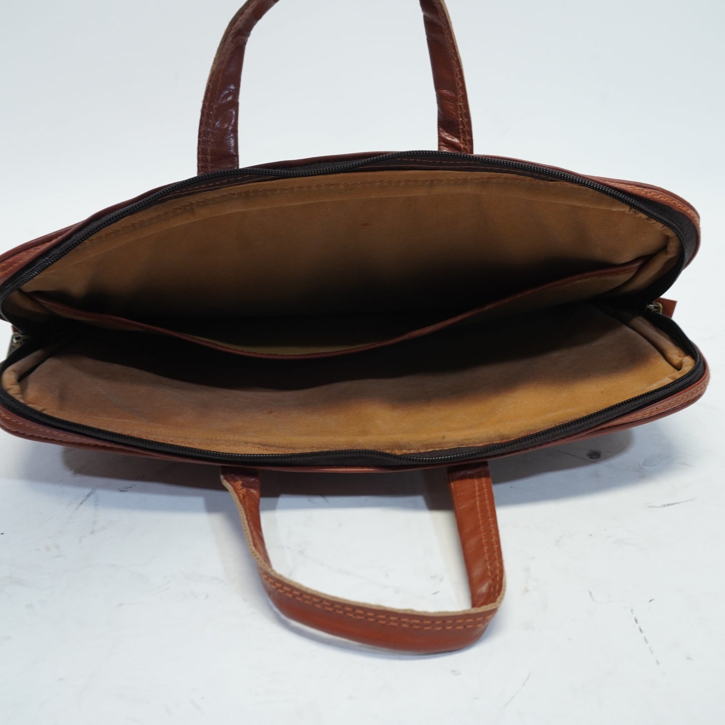 Zyn Leather Laptop Sleeve Full Zipper and Handles  – Sleek. Durable. Timeless.