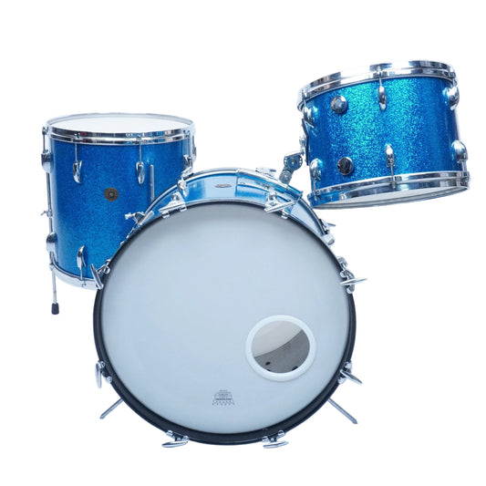 GRETSCH ROUND BADGE 3-PIECE SHELL PACK IN BLUE SPARKLE (HIRE ONLY)
