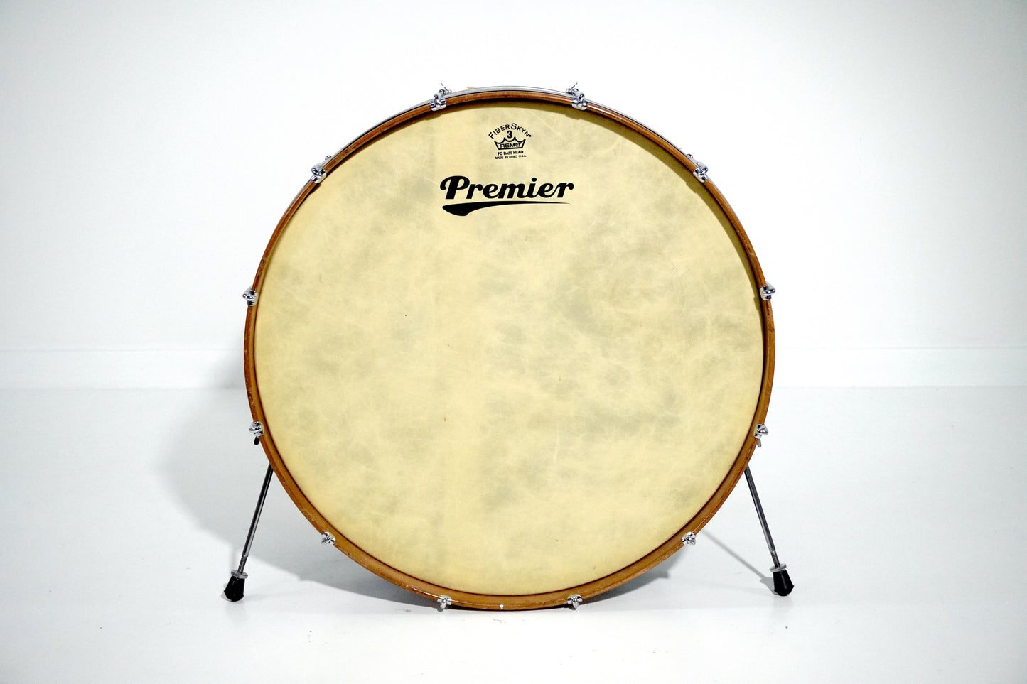Vintage 1930s Premier 28×12 Marching Bass Drum in Blue Pearl