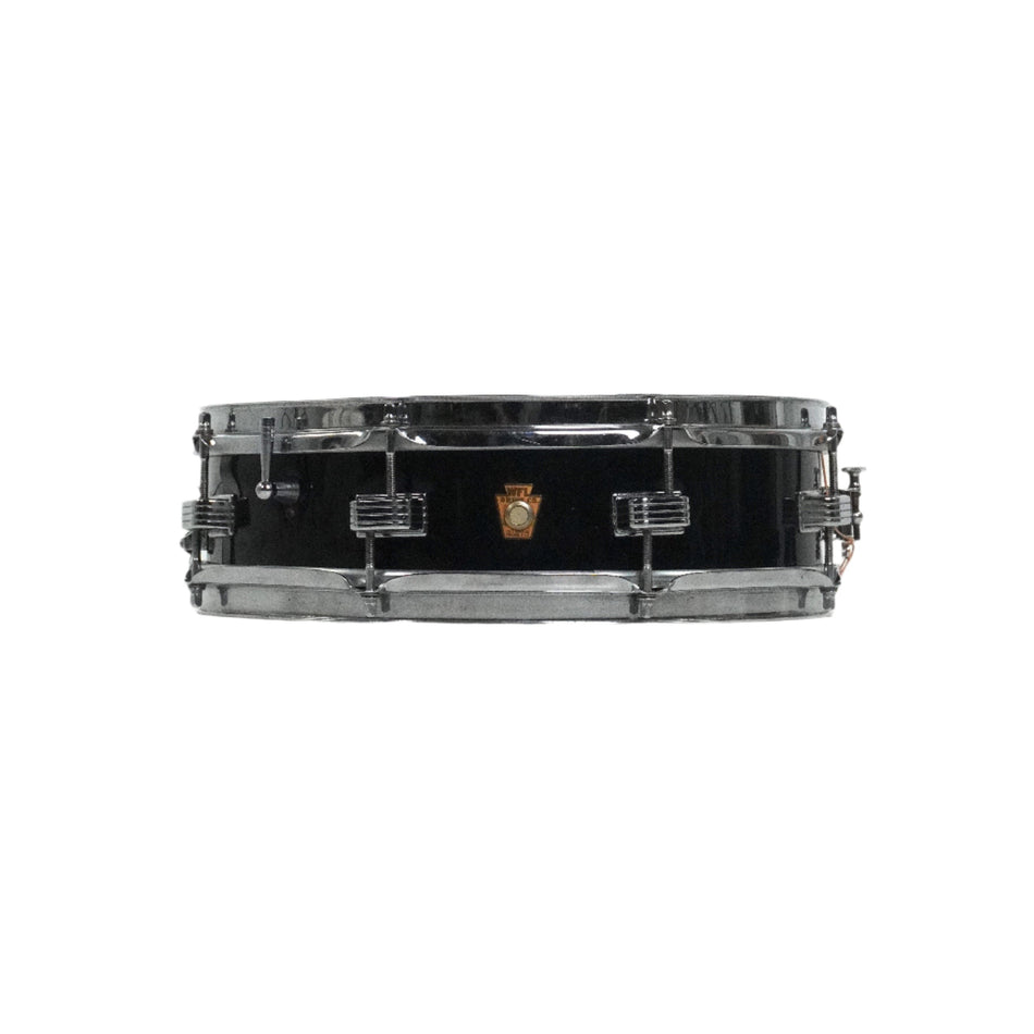 WFL 14" x 4" schwarze Snare Drum, 1960er