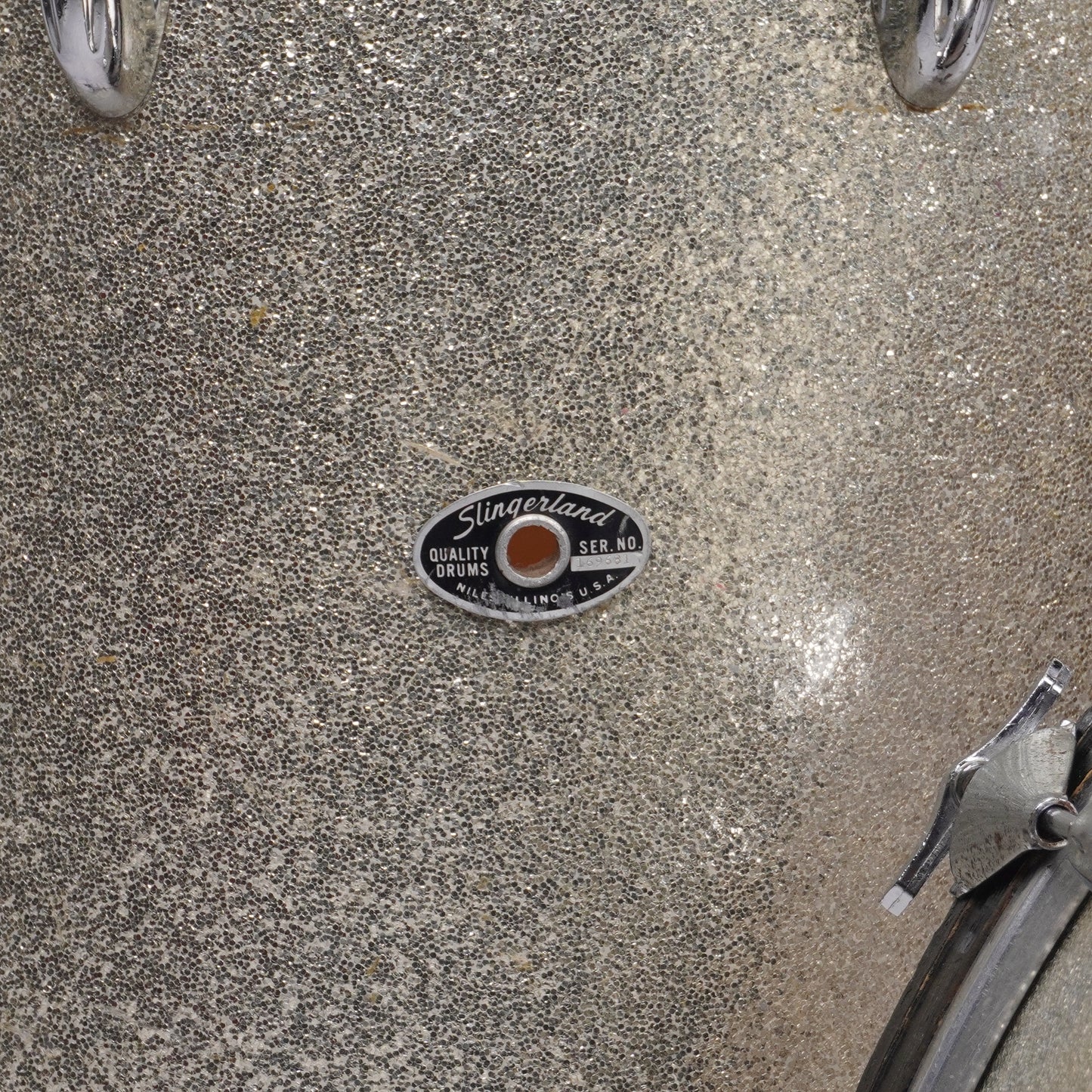 Slingerland Late 60’s Gene Krupa Outfit (3-Piece) in Sparkling Silver 22x14, 13x9, 16x16