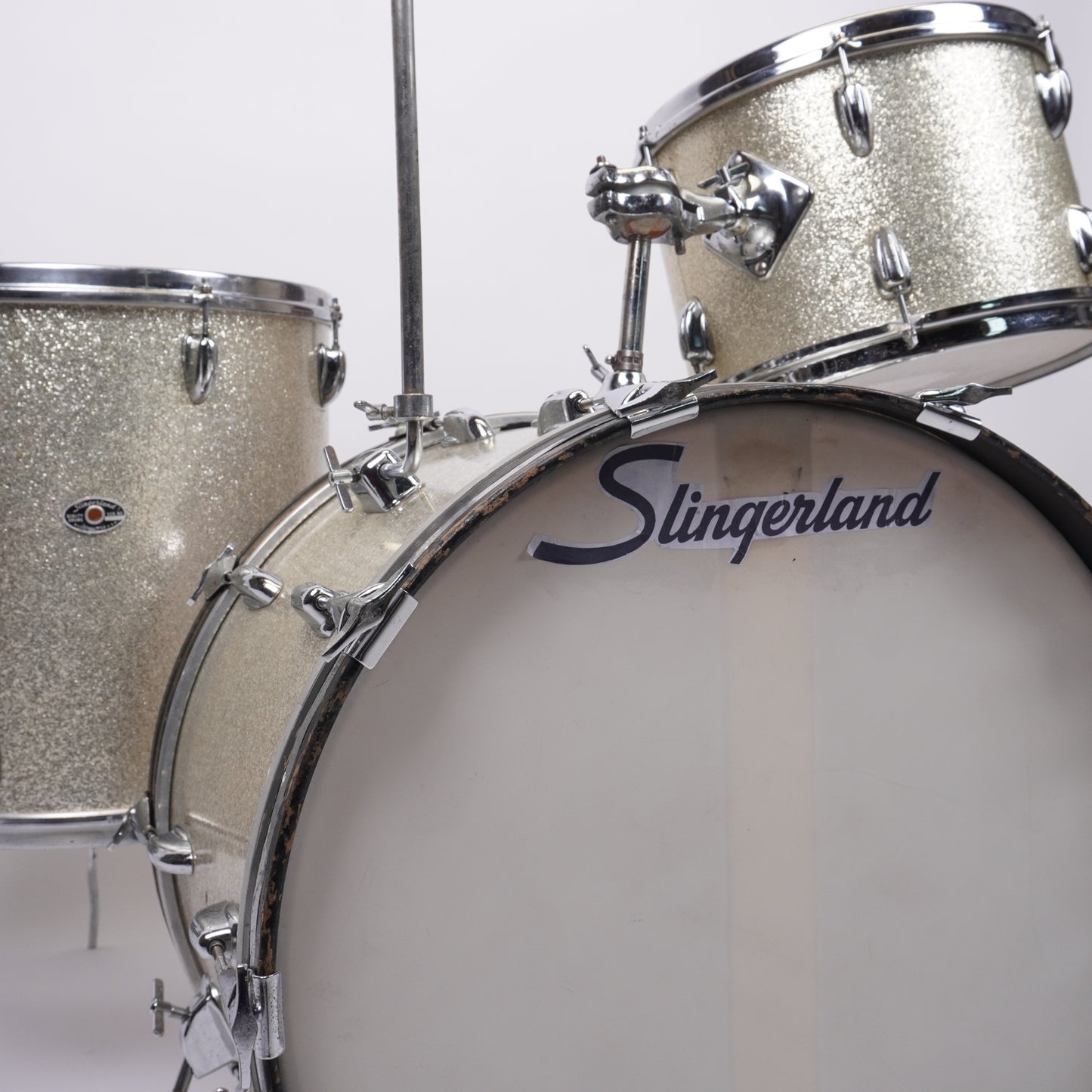 Slingerland Late 60’s Gene Krupa Outfit (3-Piece) in Sparkling Silver 22x14, 13x9, 16x16