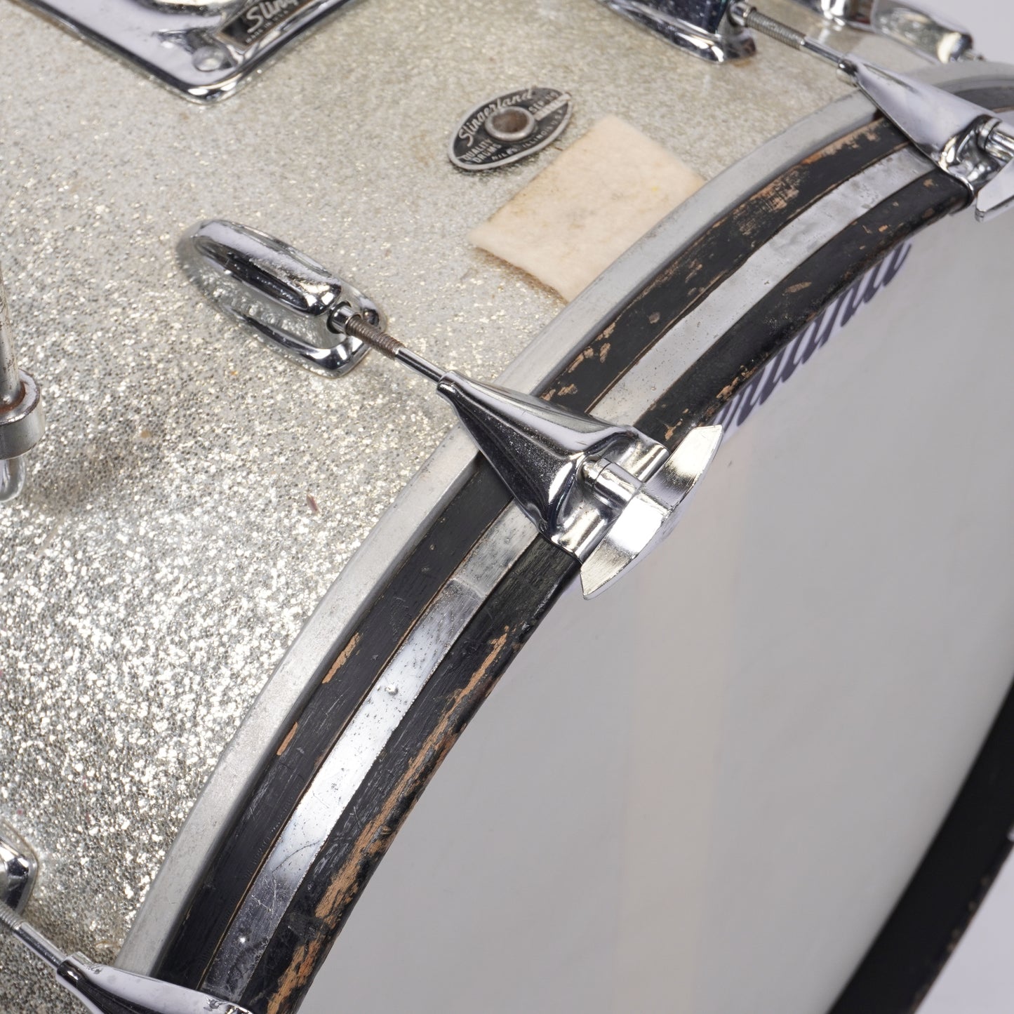 Slingerland Late 60’s Gene Krupa Outfit (3-Piece) in Sparkling Silver 22x14, 13x9, 16x16