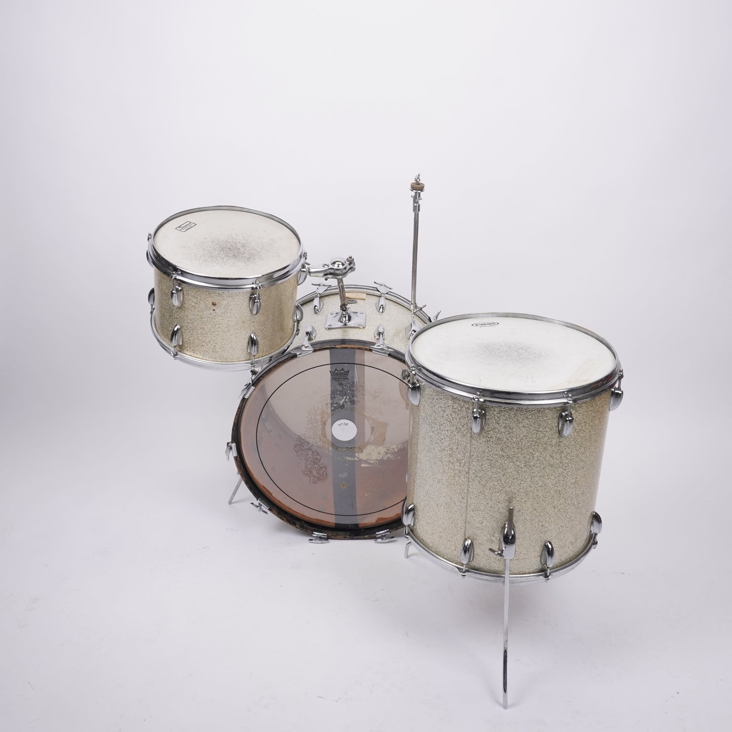 Slingerland Late 60’s Gene Krupa Outfit (3-Piece) in Sparkling Silver 22x14, 13x9, 16x16