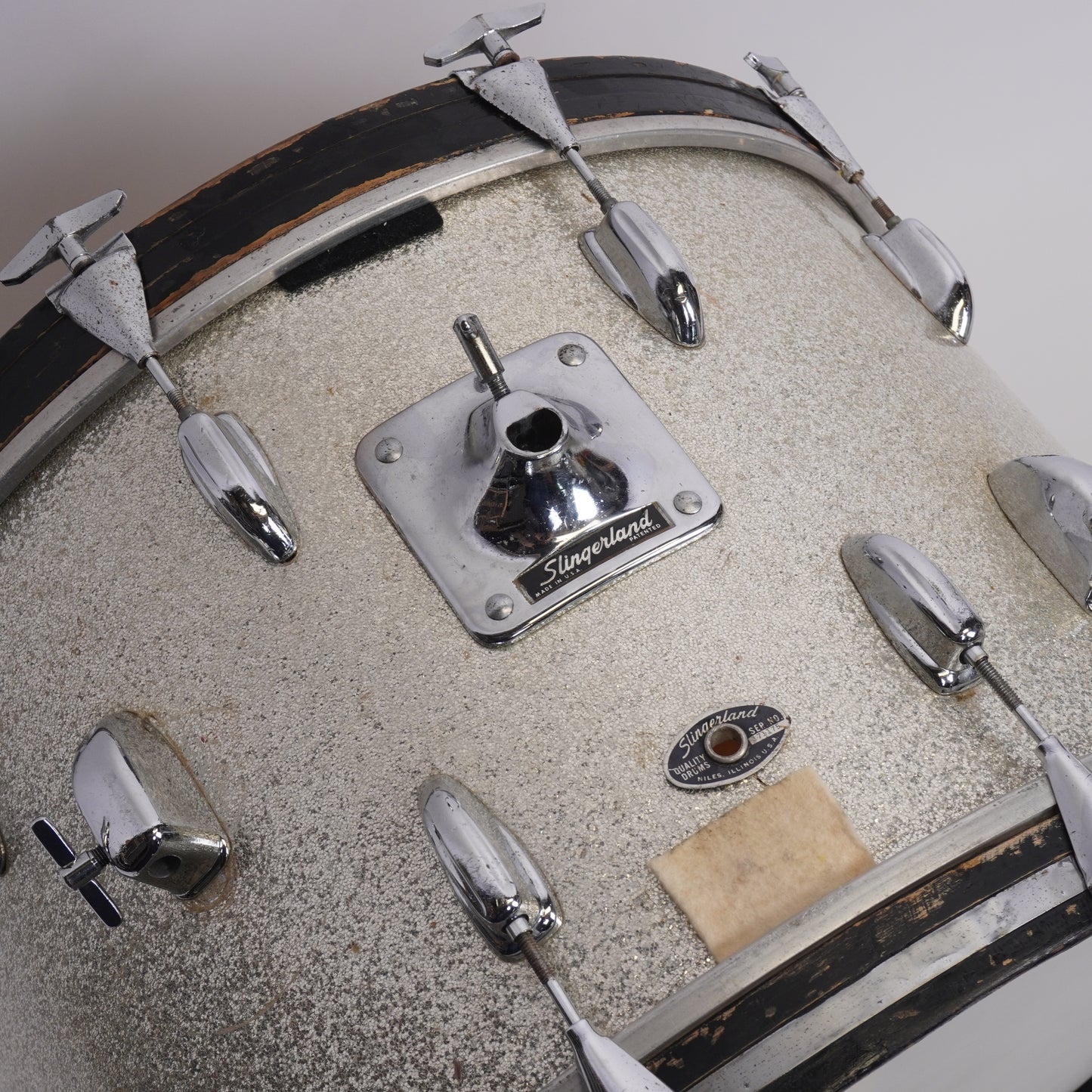 Slingerland Late 60’s Gene Krupa Outfit (3-Piece) in Sparkling Silver 22x14, 13x9, 16x16