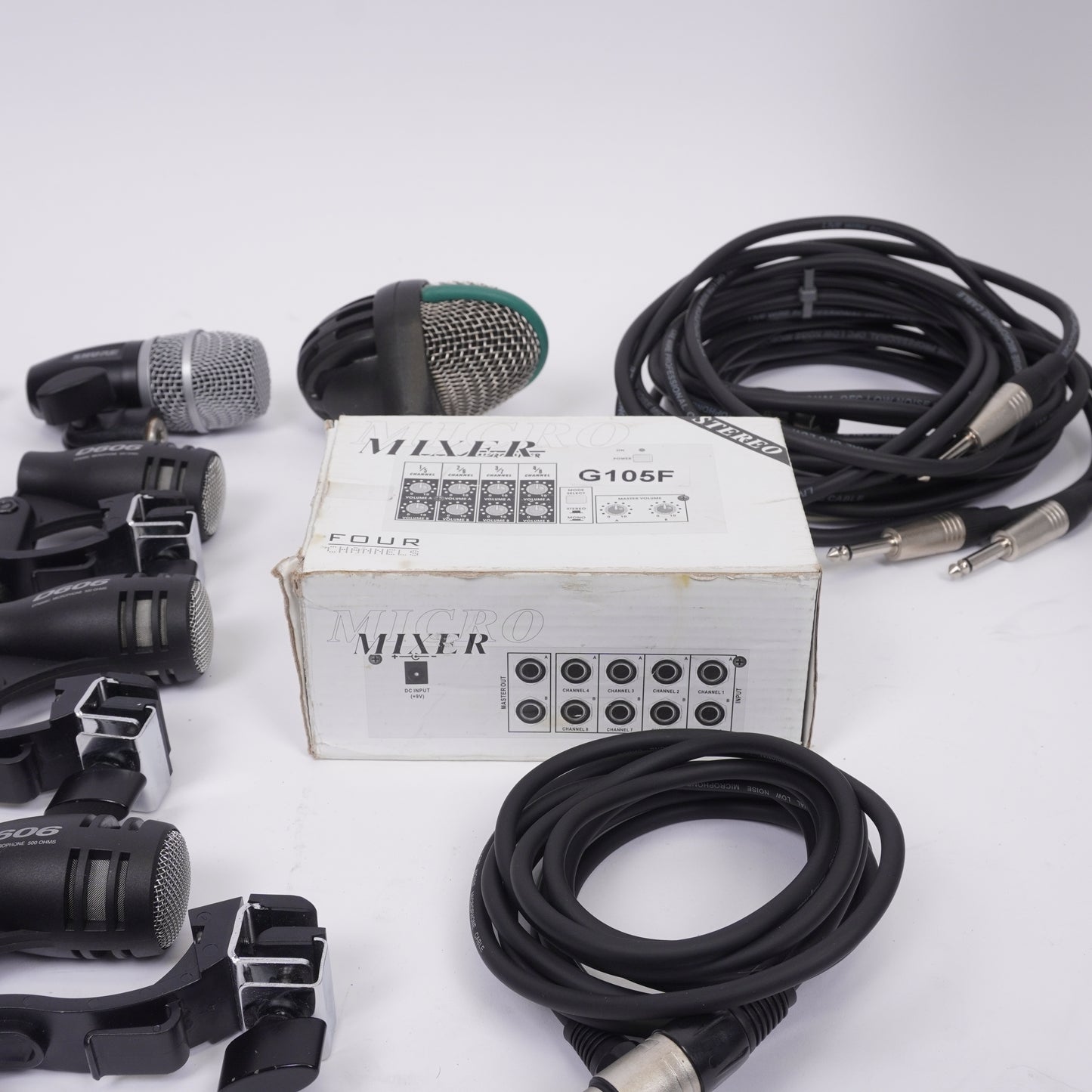 DRUM MIC SET INCL MIXER,CABLE AND CASE